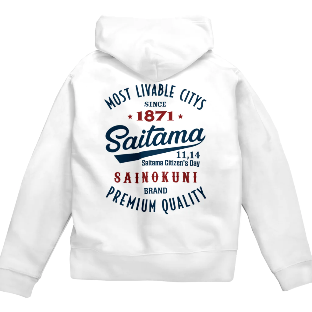 kg_shopの[★バック] Saitama -Vintage- (淡色Tシャツ専用) Zip Hoodie