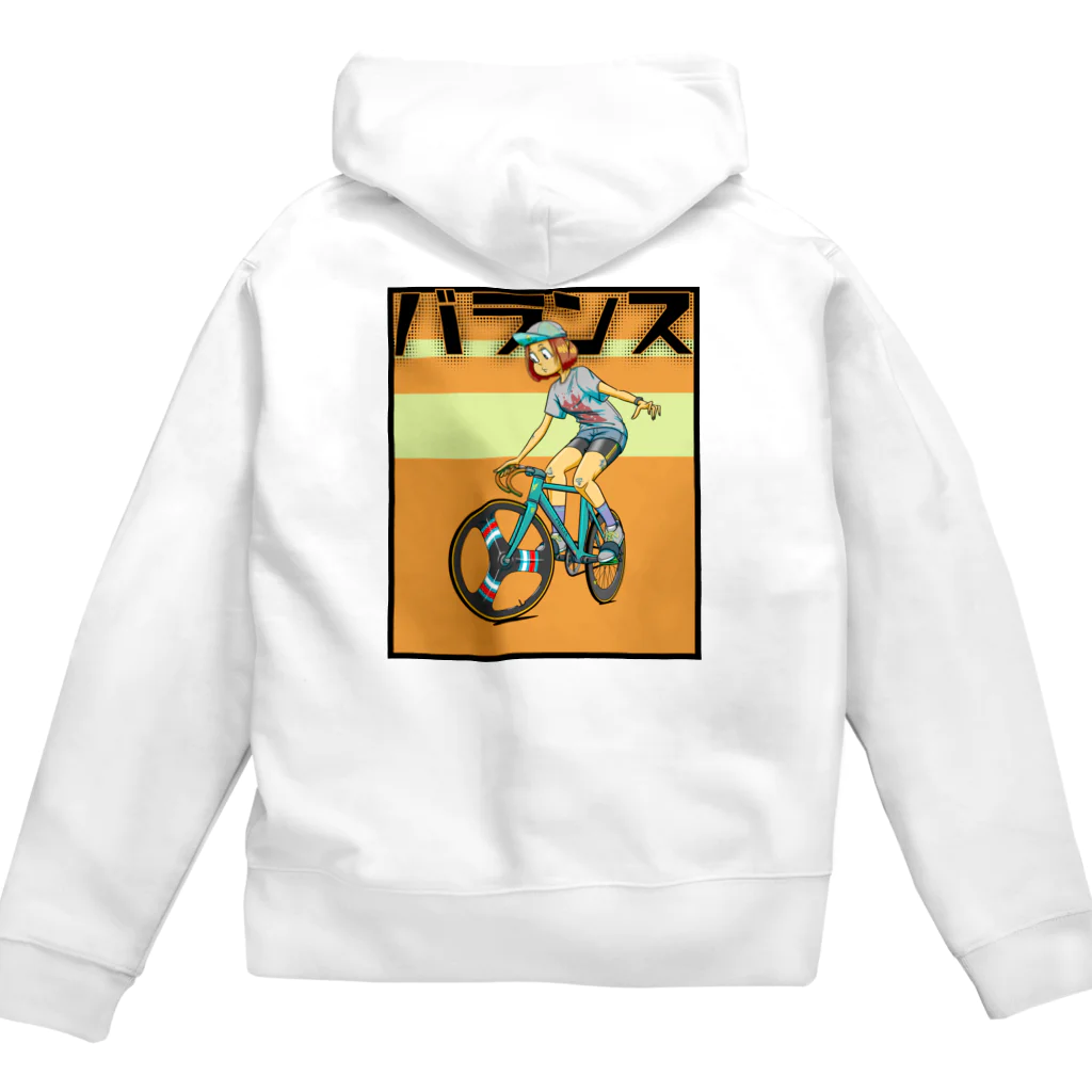 nidan-illustrationのバランス (inked fixie girl) Zip Hoodie