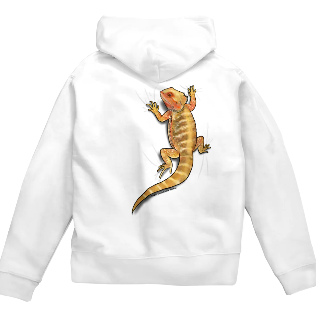 しろくまるいるいと動物たちのフトアゴヒゲトカゲ〜影あり Zip Hoodie