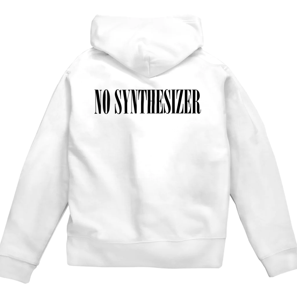 eins zwei drei vierの90年代V系インスパイアグッズ「NO SYNTHESIZER」 Zip Hoodie