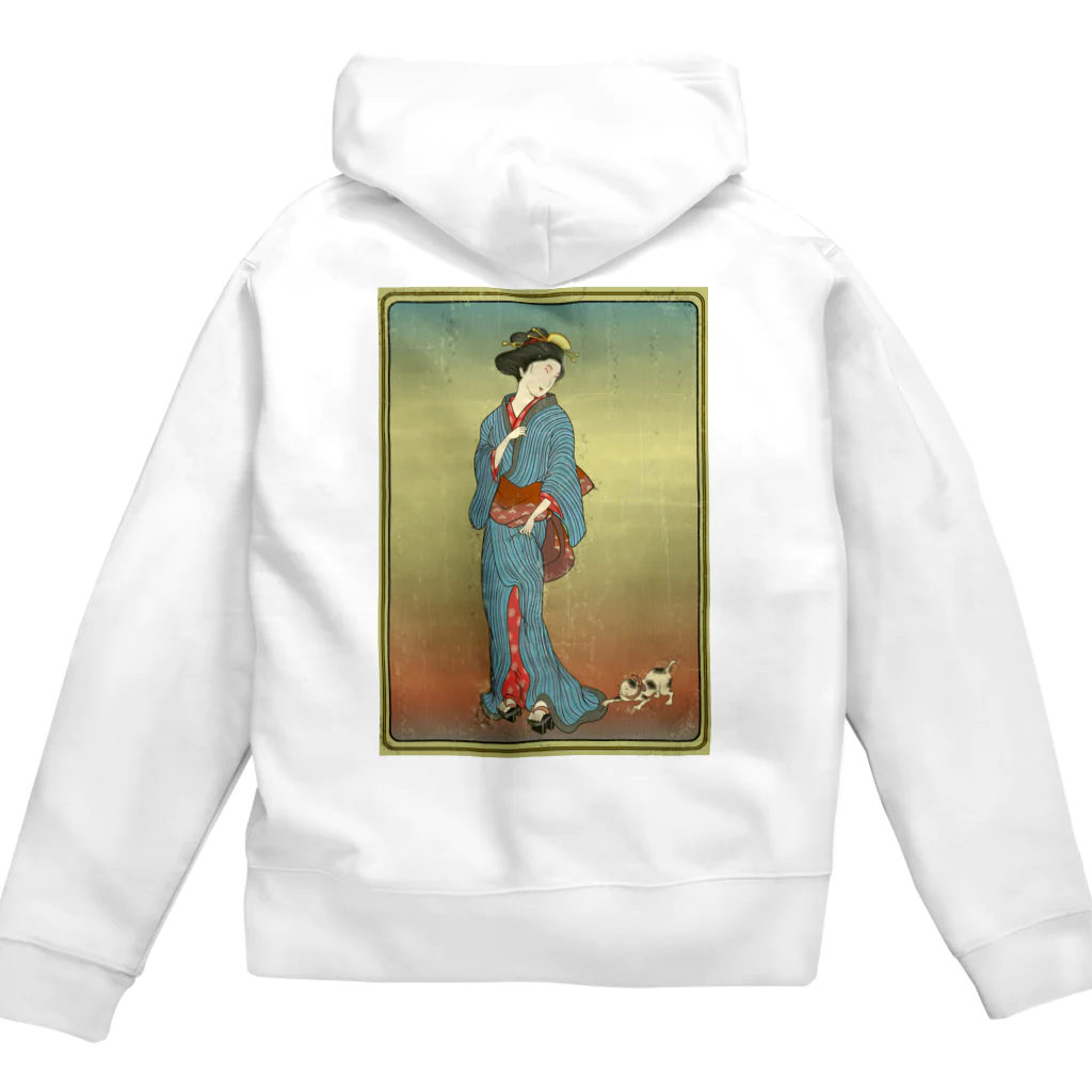 nidan-illustrationの"美人画" 1-#2 Zip Hoodie