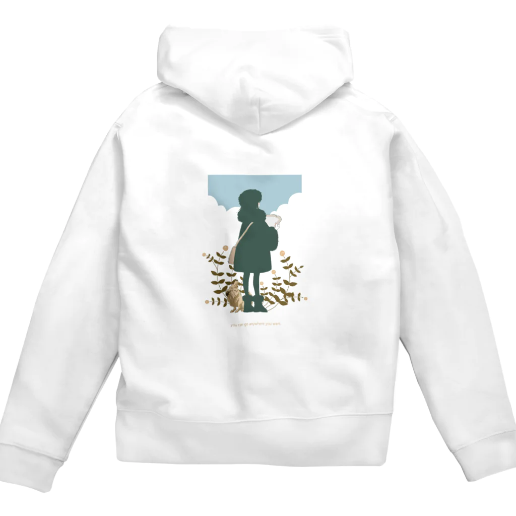 Pretty! showcase@SUZURI/まつもとめいこのyou can go anywhere you want. Zip Hoodie