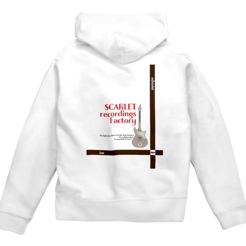 SCARLET recordings FactoryのCross Guitar Zip Hoodie