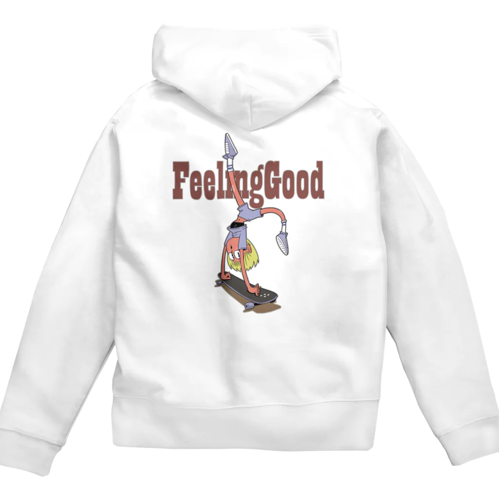 nidan-illustrationの"feeling good" ジップパーカー