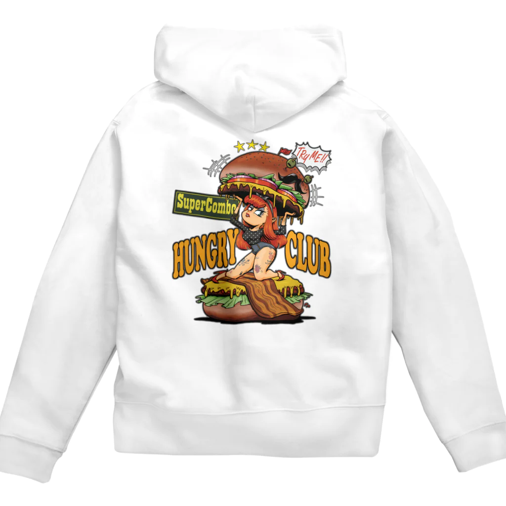 nidan-illustrationの"HUNGRY CLUB" Zip Hoodie