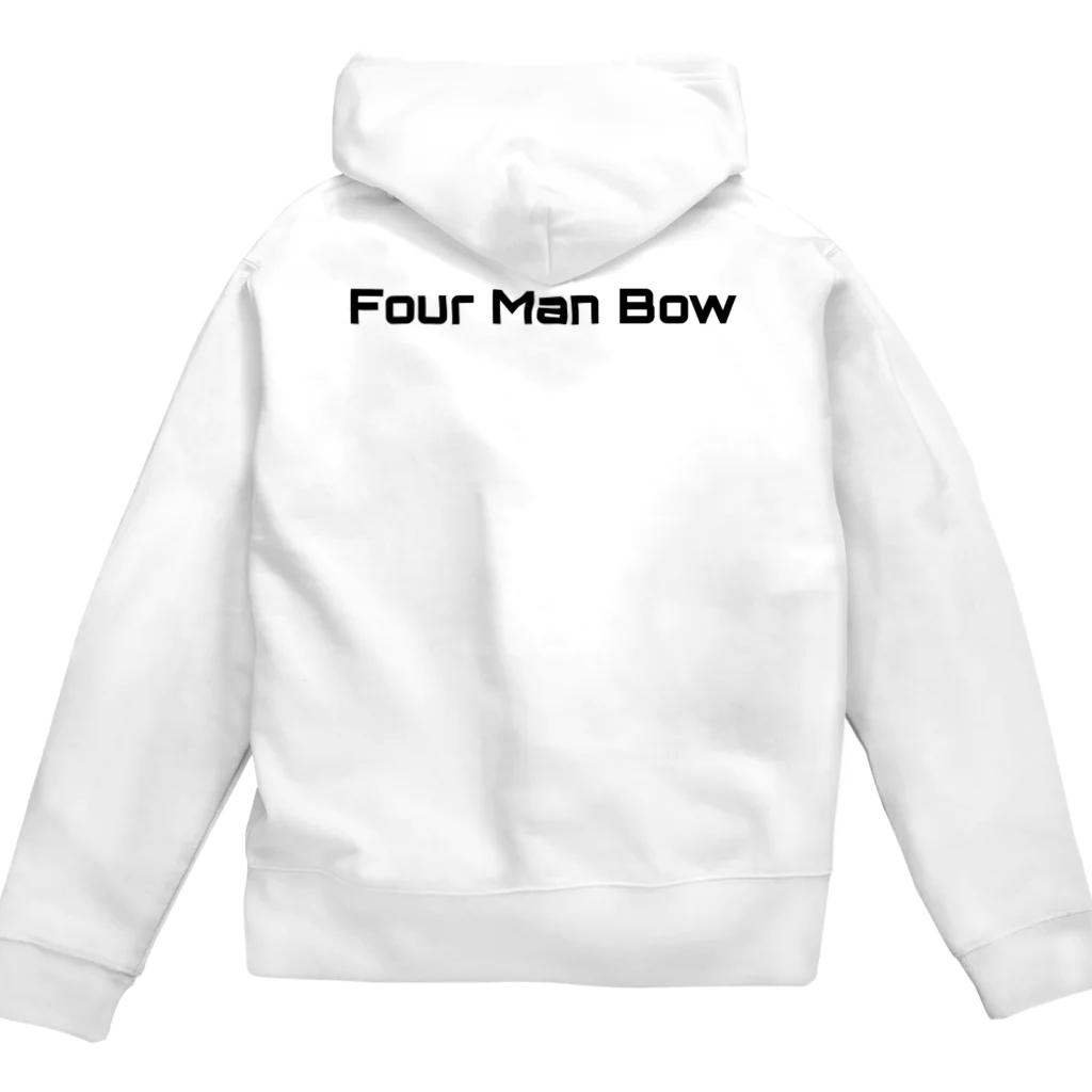 Four Man Bow公式グッズのFour Man Bow ロゴシリーズ Zip Hoodie