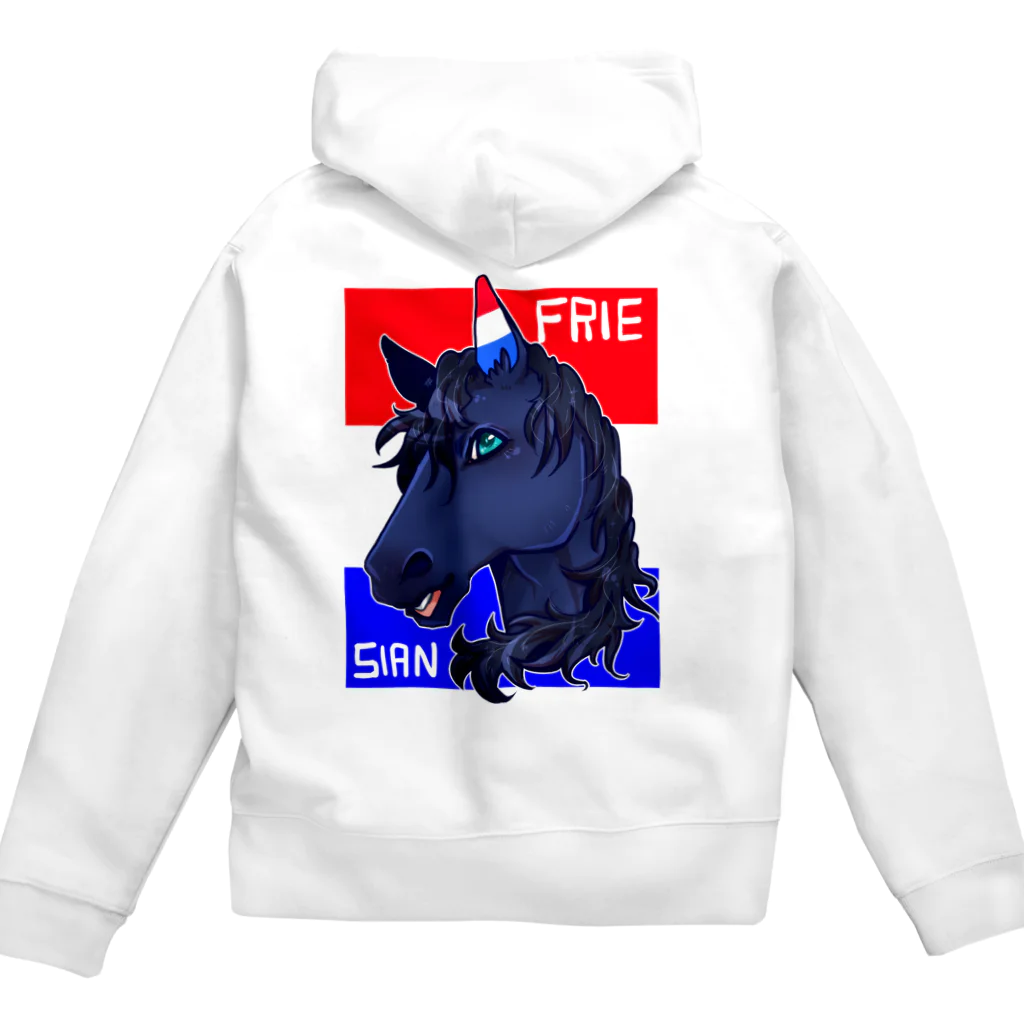 SWのフリージアンFACE Zip Hoodie