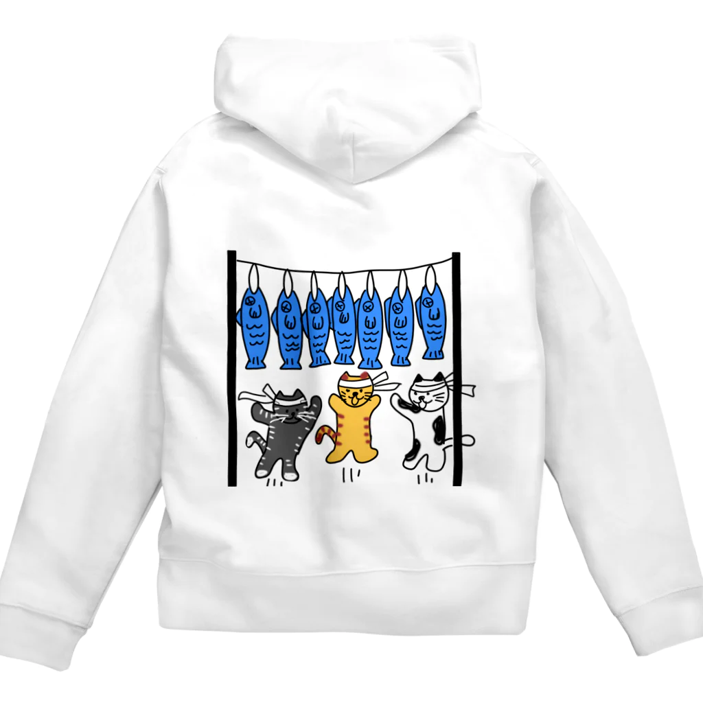 それいゆのねこ猫運動会（魚食い競走） Zip Hoodie