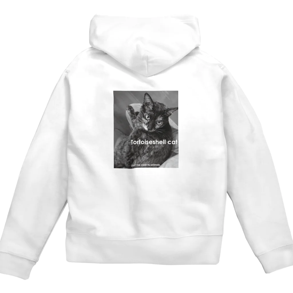 amo-shima　(アモシマ)のジップパーカー　サビ猫 Zip Hoodie