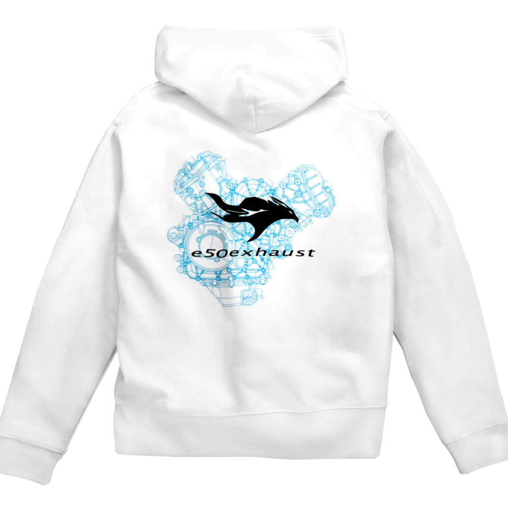 e50exhaust 公式SHOPのe50exhaust オフィシャルパーカー Zip Hoodie