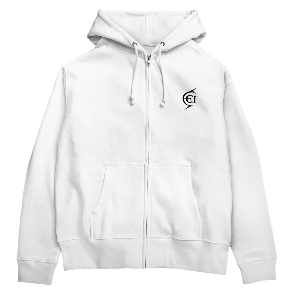 クリムオンラインショップ suzuri店のエルシャダイ　ロゴ白銀砂漠 Zip Hoodie