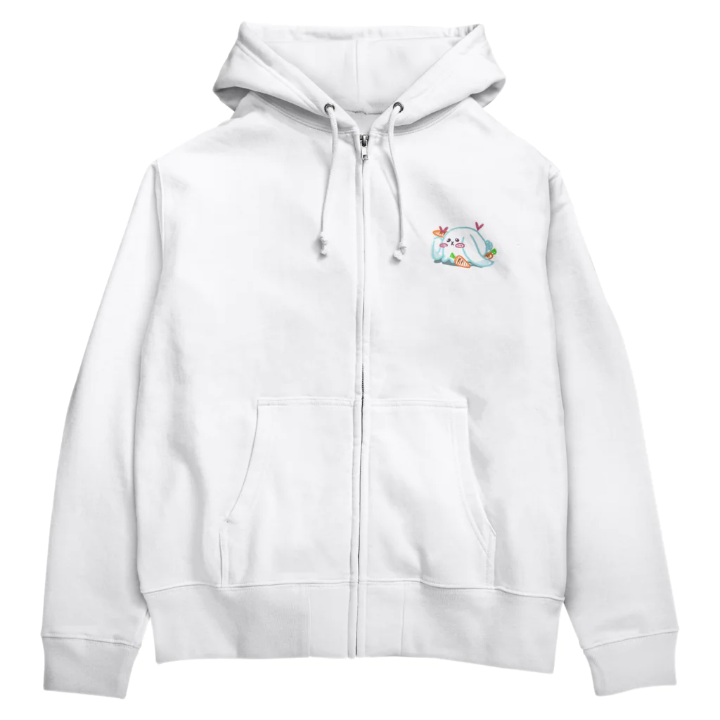 塩茹でそらまめのみみながうさぎ Zip Hoodie