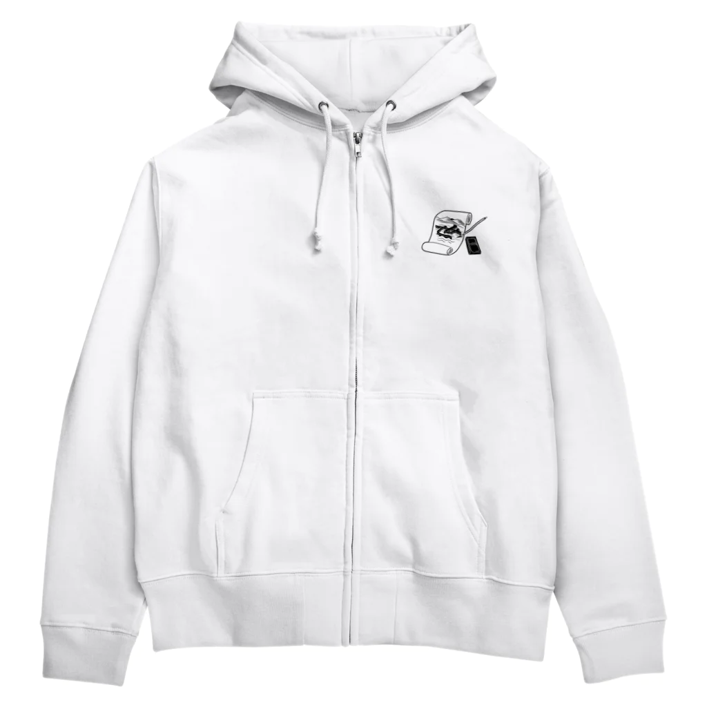 nidan-illustrationの"美人画" 1-#2 Zip Hoodie