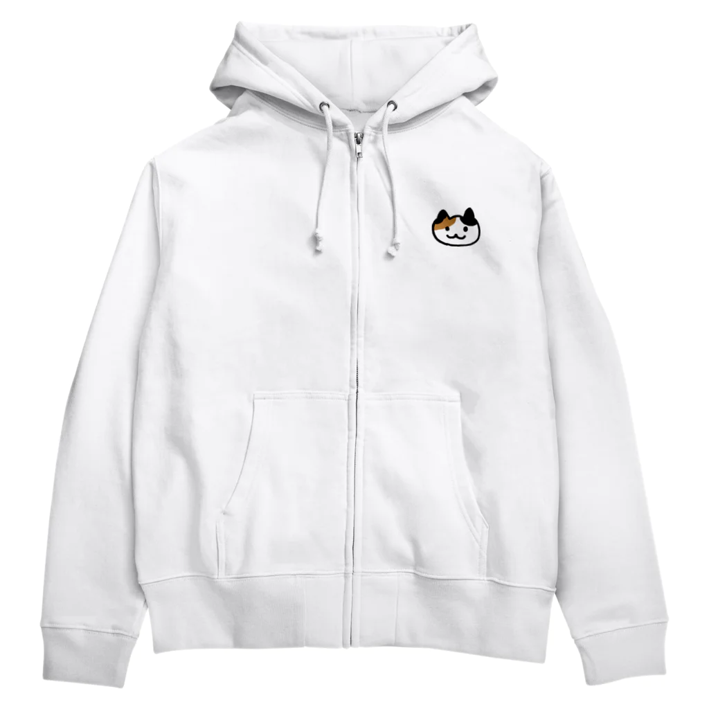 ネコトシアワセの三毛猫 Zip Hoodie