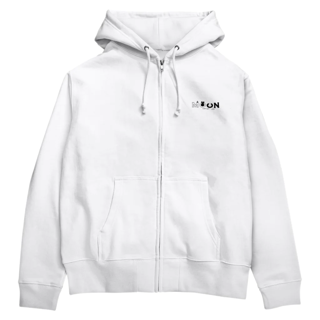 そいそいソイラテのお月見うさぎ Zip Hoodie