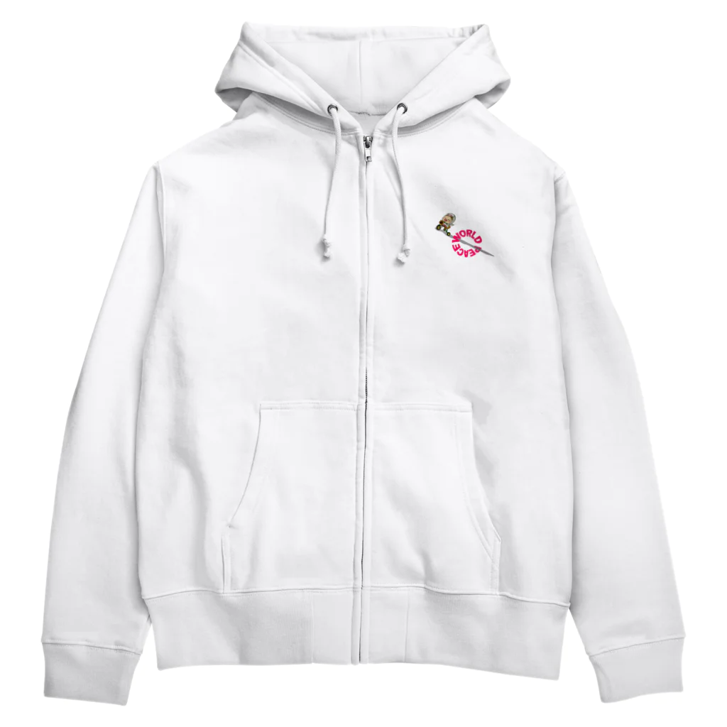 Siderunの館 B2の世界平和だよ！さげみちゃん（円形文字） Zip Hoodie