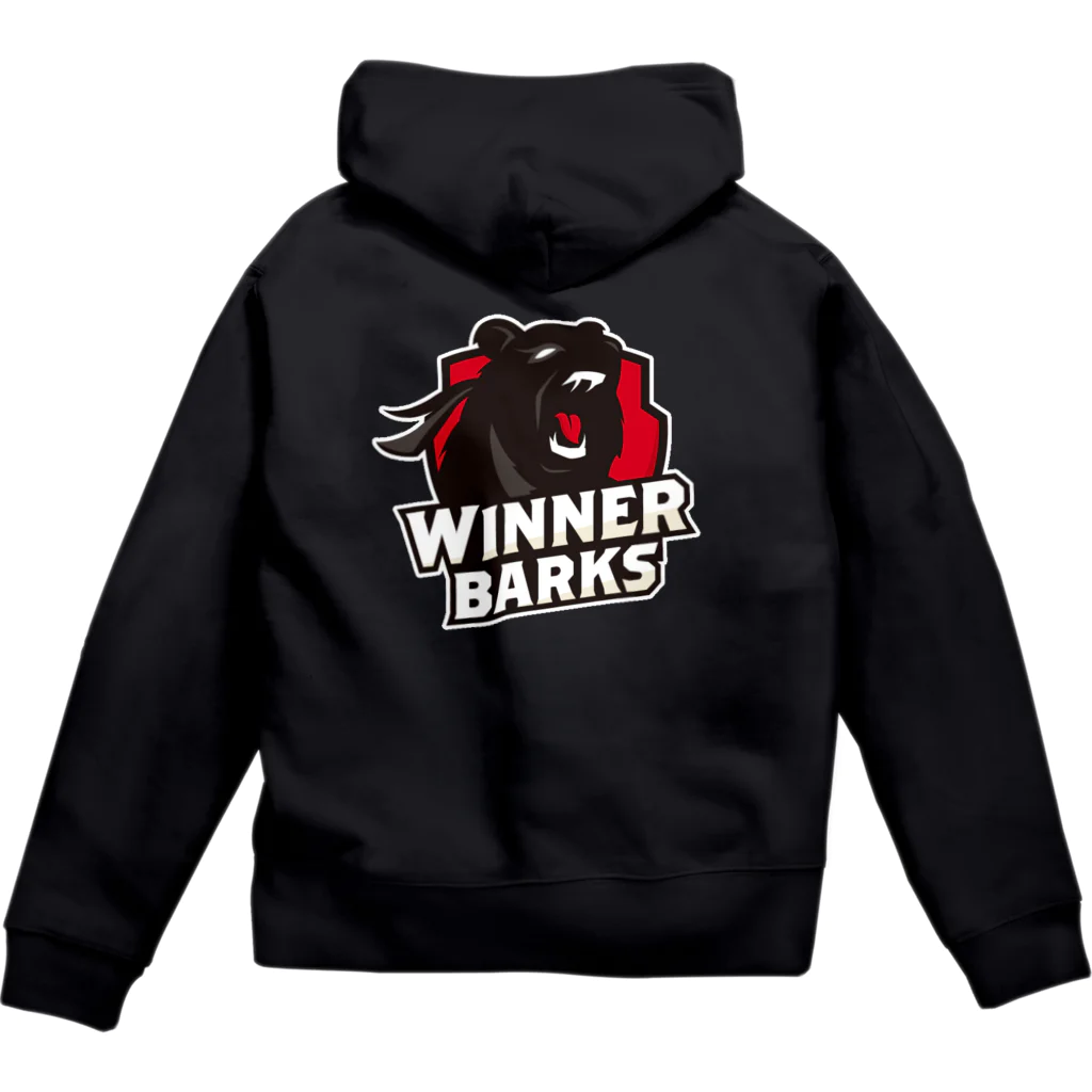 WinnerBarks Ent.のWinnerBarksチームロゴ ジップパーカー