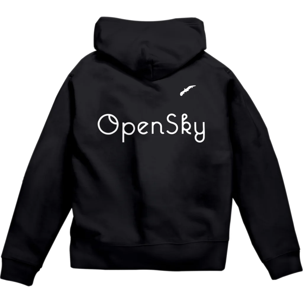 PetWORKs SUZURI ShopのOpenSky LOGO Zip Hoodie