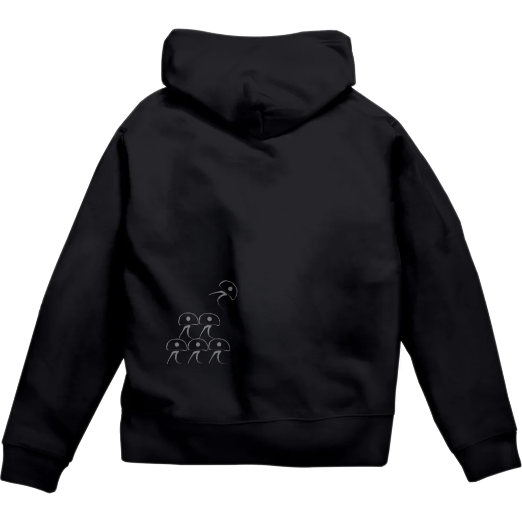 Ｒ星物販施設のＲ星人モノクロ Zip Hoodie