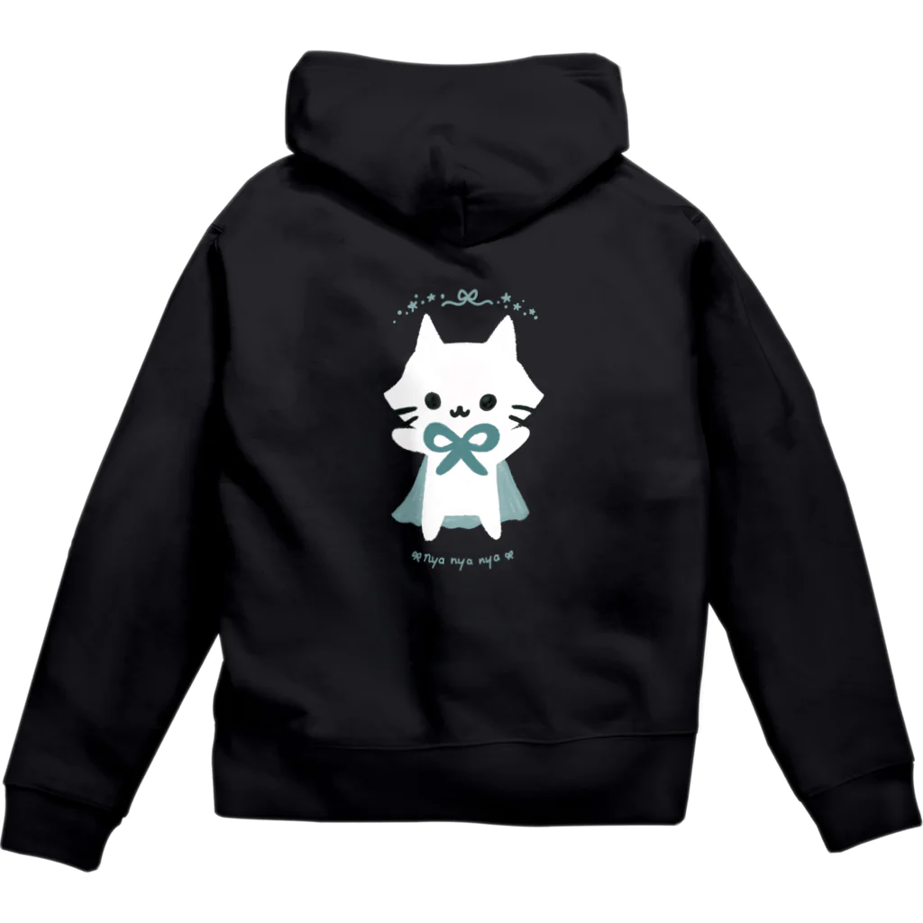 ナコのポッケねこ（バックプリントあり） Zip Hoodie