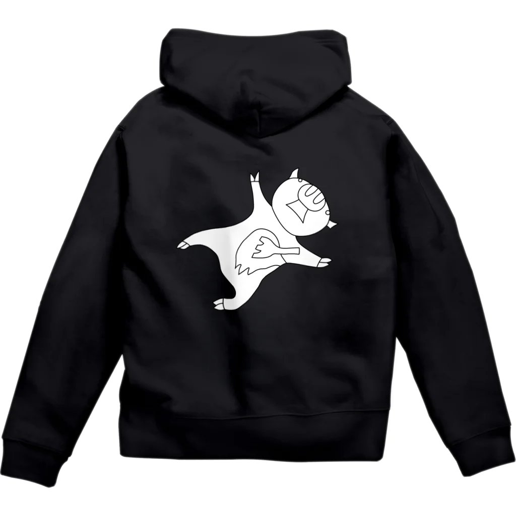 豚人イラストのパンダ武島のポークゆえにフォーク Zip Hoodie