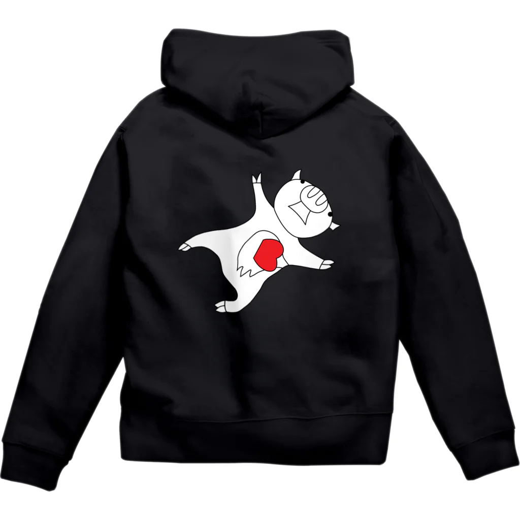 豚人イラストのパンダ武島のレッドビッグピックピッグ Zip Hoodie