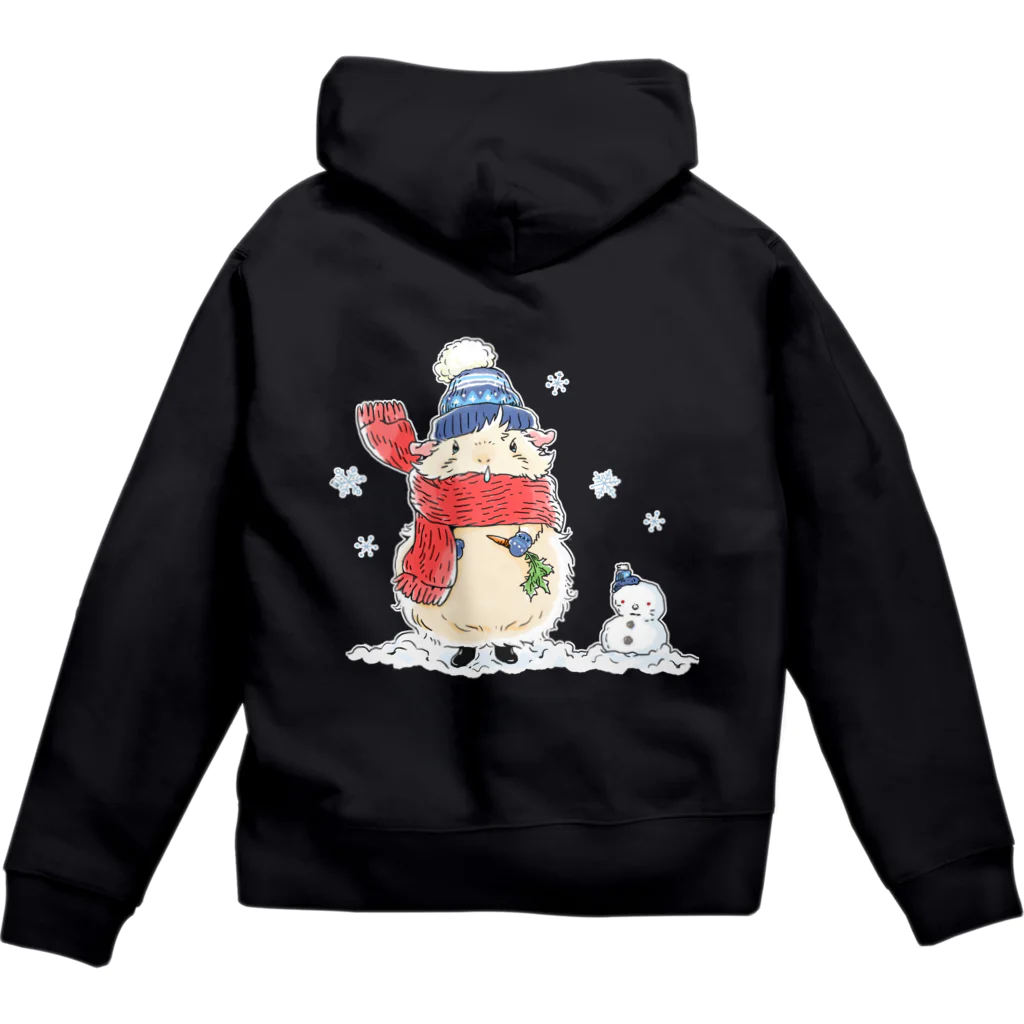 ごまーみんの雪だるまとモルモット Zip Hoodie