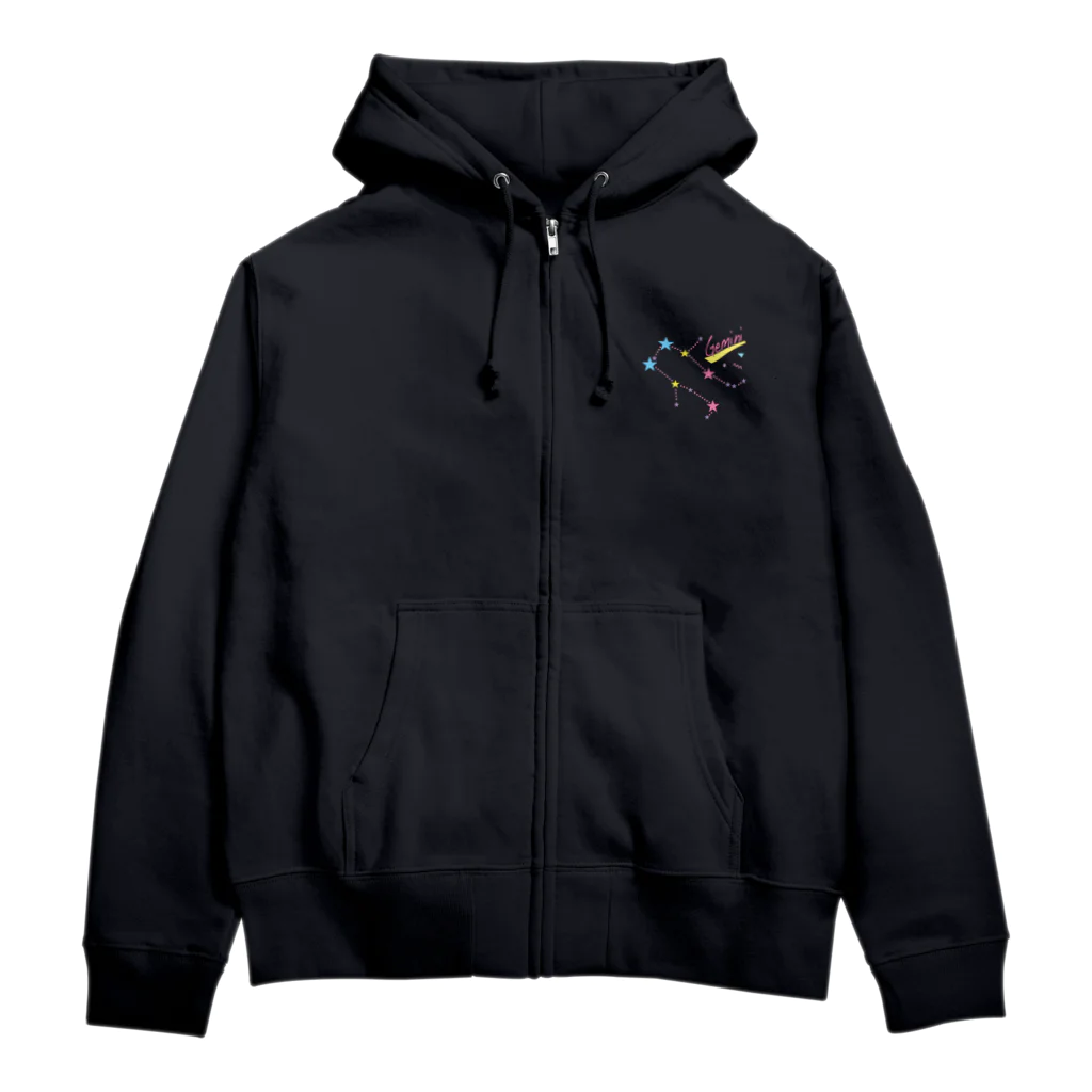 tomokomiyagamiのスタースタッズ星座　双子座 Zip Hoodie