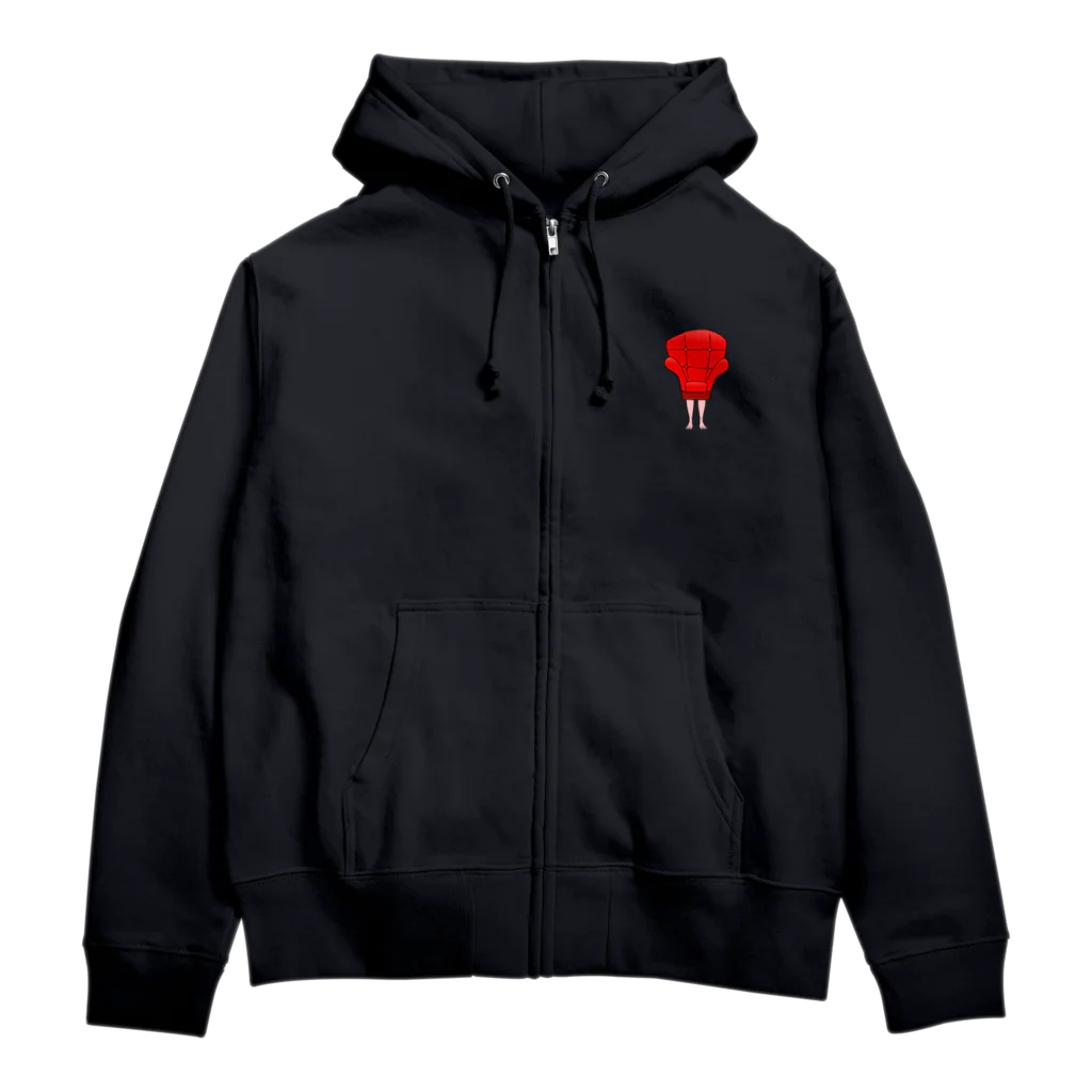 dougaseiseitokoroの足の生えた椅子 Zip Hoodie