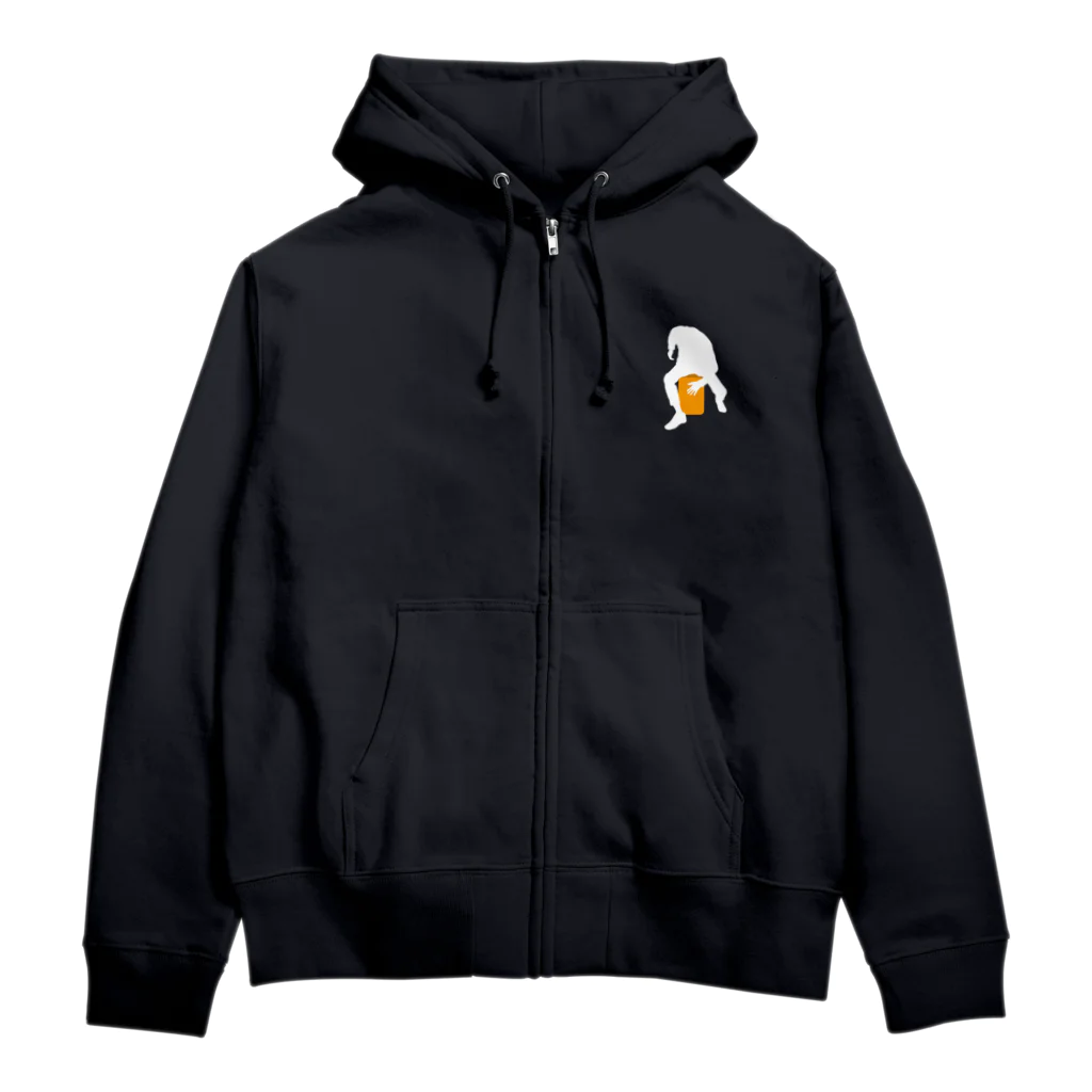 HAKO-BUNE 2ndの10周年！ハコパーカ白字_両面 Zip Hoodie