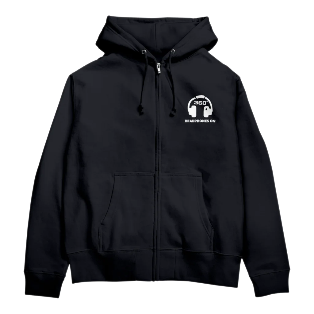 バイノーラル購買部のHEADPHONES ONグッズ Zip Hoodie