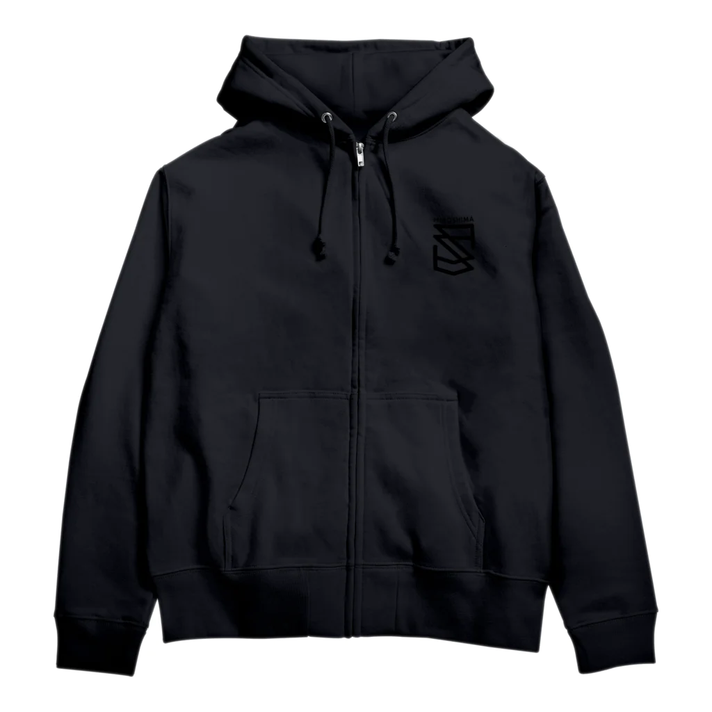 室内サッカーshopのBLACK_LOGO Zip Hoodie