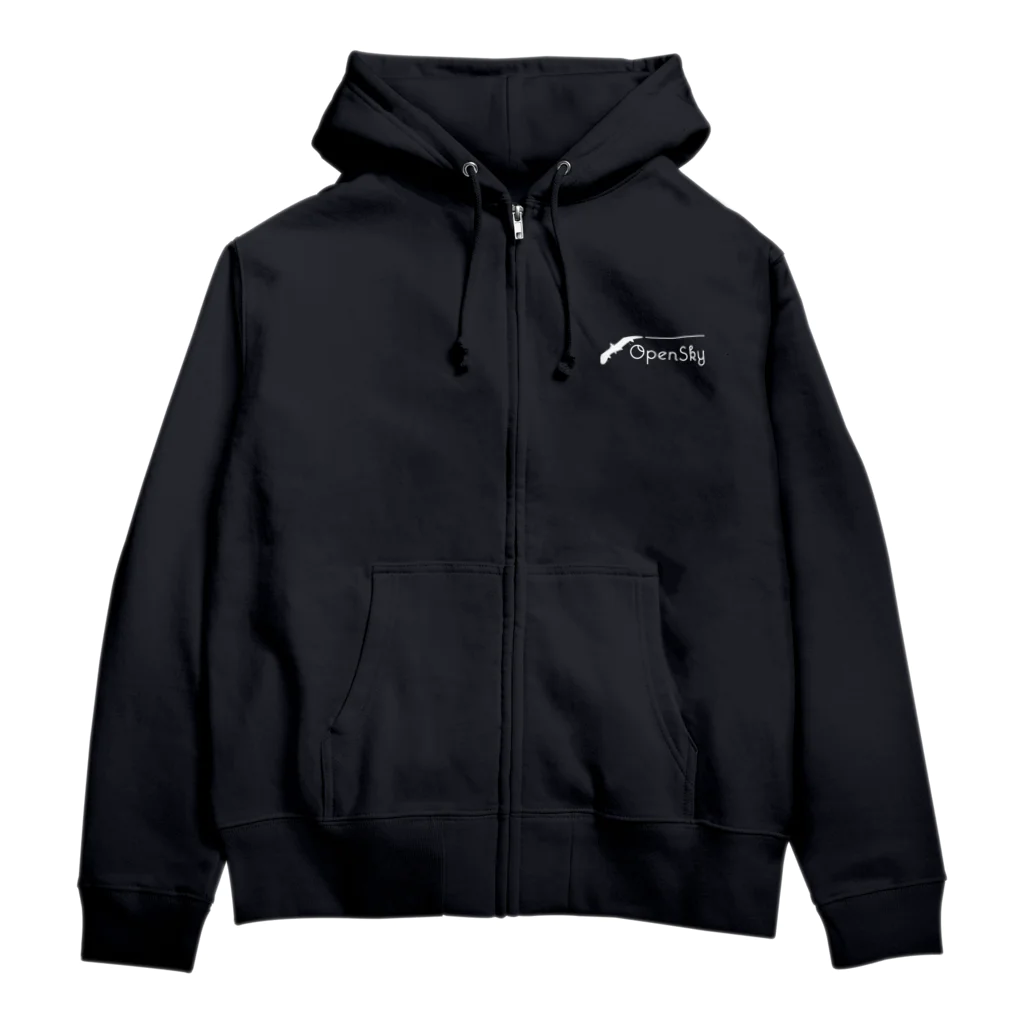 PetWORKs SUZURI ShopのOpenSky LOGO Zip Hoodie