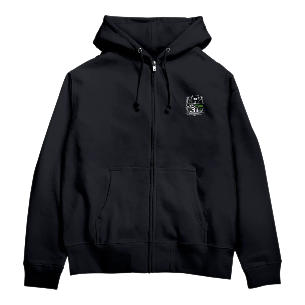 ワクフリ オリジナルグッズ ショップのワクフリ3周年パーカーB Zip Hoodie