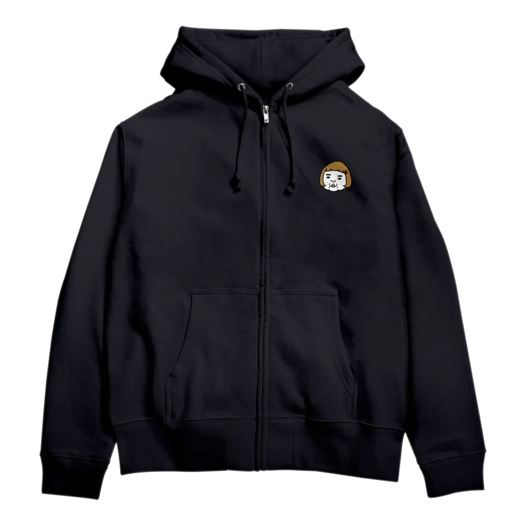 キャロライン企画のワンポイント憎めないブス Zip Hoodie