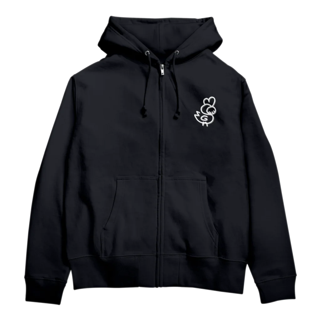 TEKETOショップ そんよんのジャワジャワ　シマエナガ Zip Hoodie