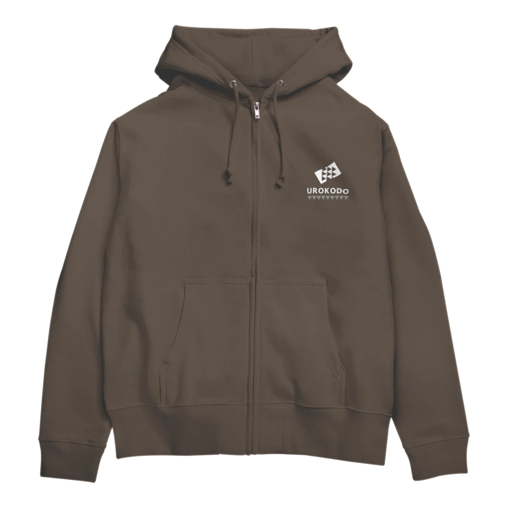 UROKODO Official Web Shopの白ロゴ-ジップパーカー Zip Hoodie