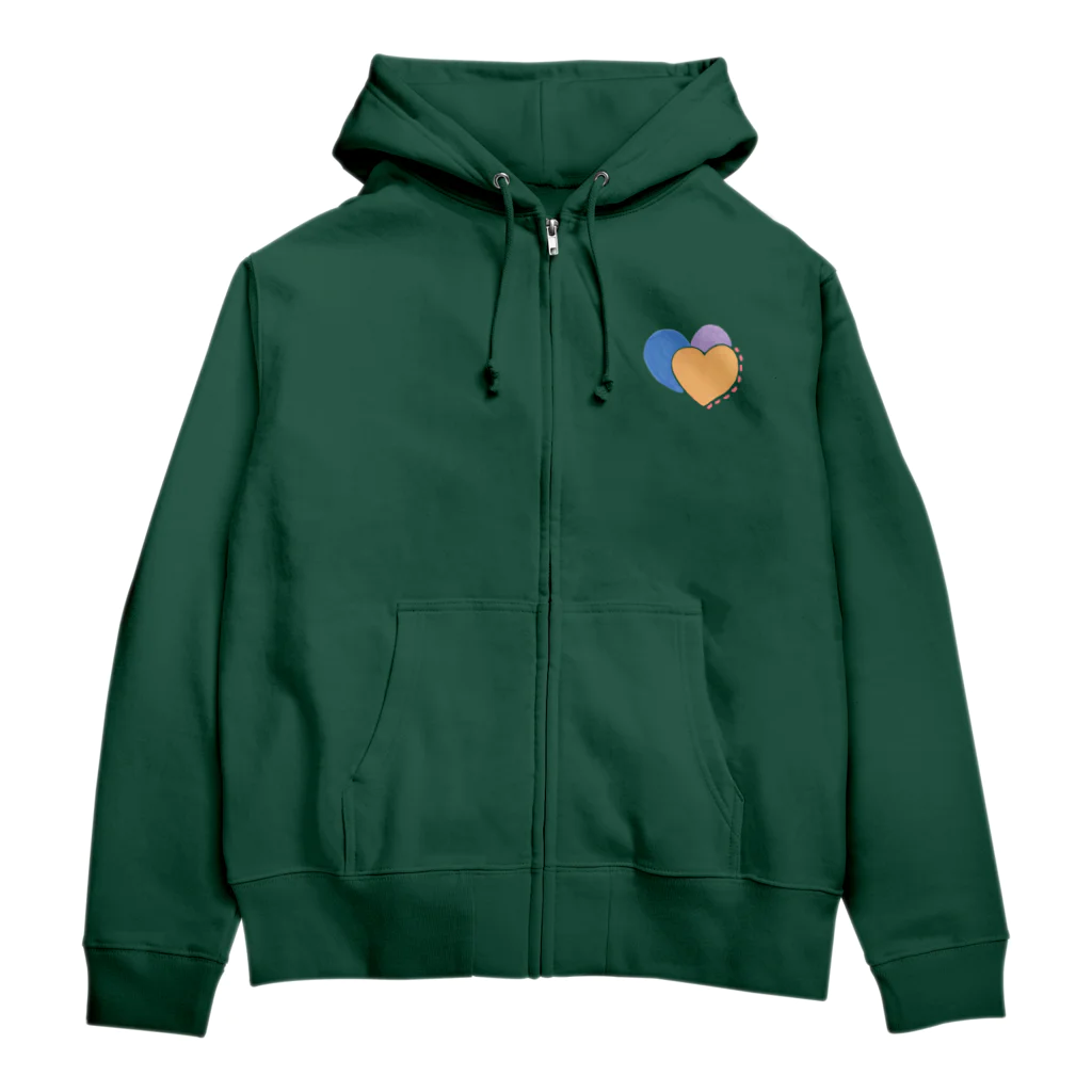 おえかきべやのHEART Zip Hoodie