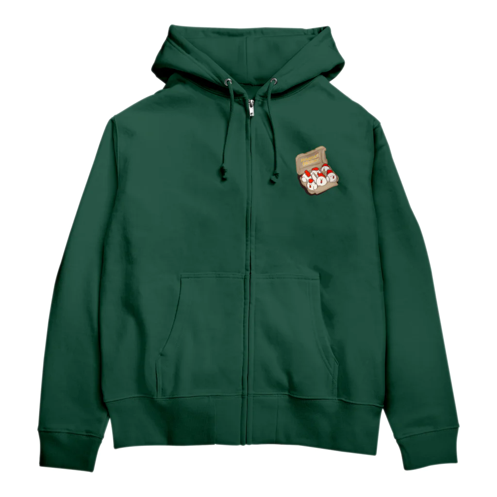 なたね。のニワトリたまご6羽パック(淡色向け) Zip Hoodie