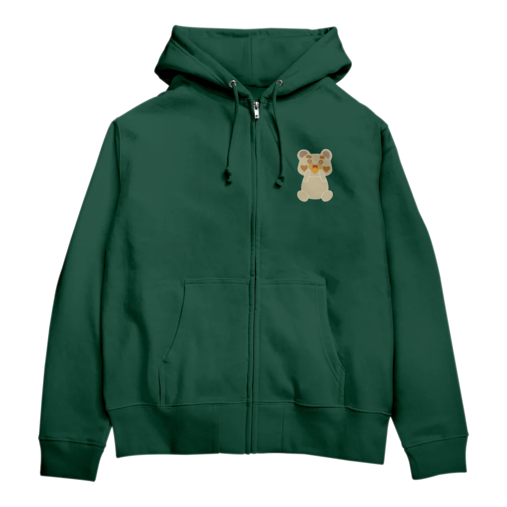 akkooo499のハートチークマ口紅ぬったあと Zip Hoodie