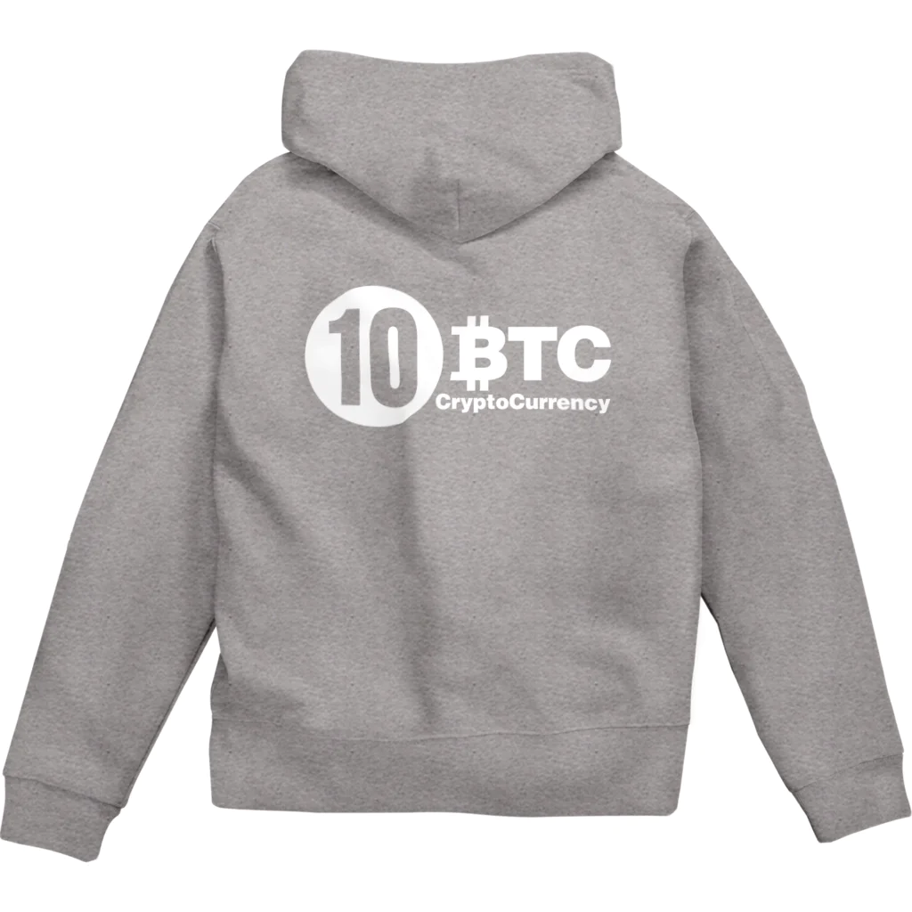 10BTCの10BTC(White-Logo) ジップパーカー