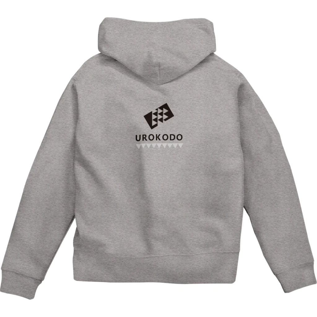 UROKODO Official Web Shopの黒ロゴ-ジップパーカー Zip Hoodie