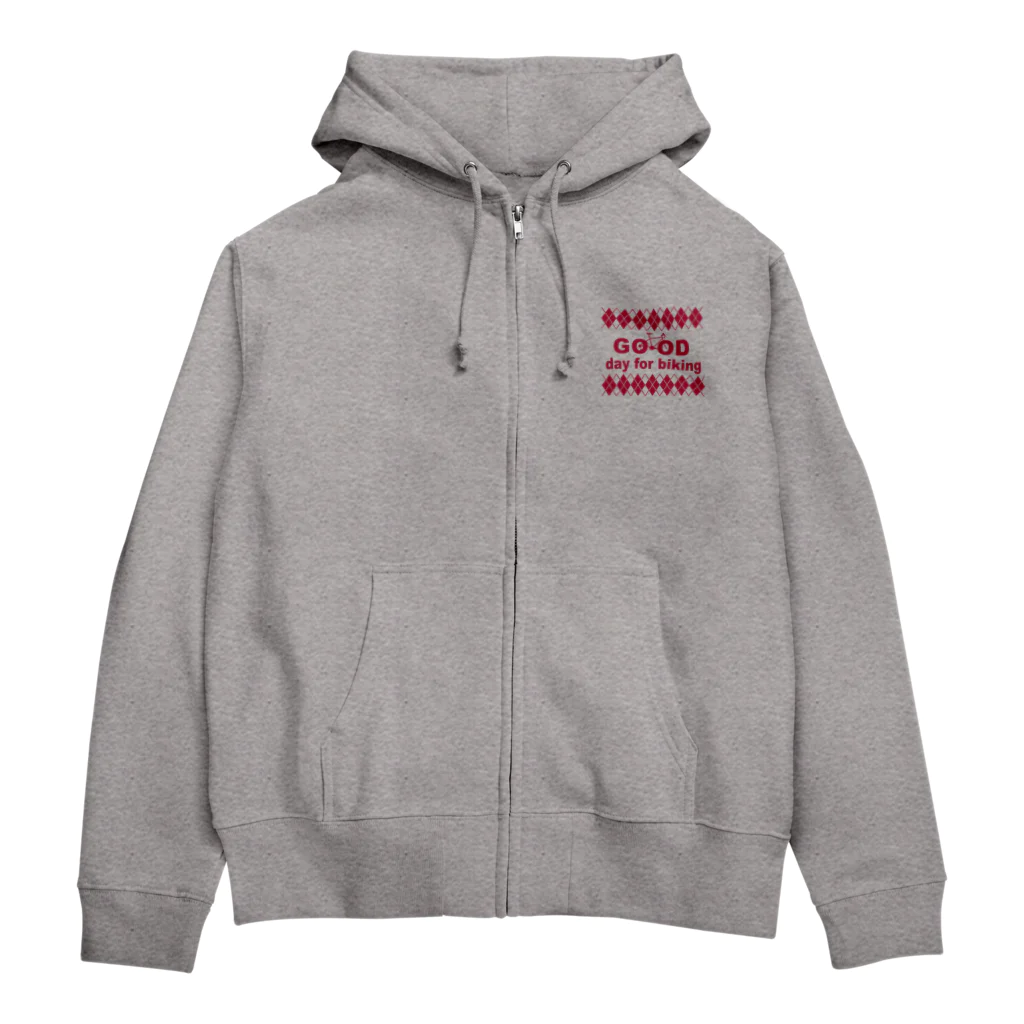 キッズモード某のチャリロゴアーガイル(azuki) Zip Hoodie