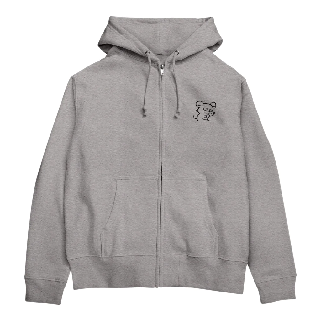 AmuAmu shopのまるで思慮深いねずみ Zip Hoodie