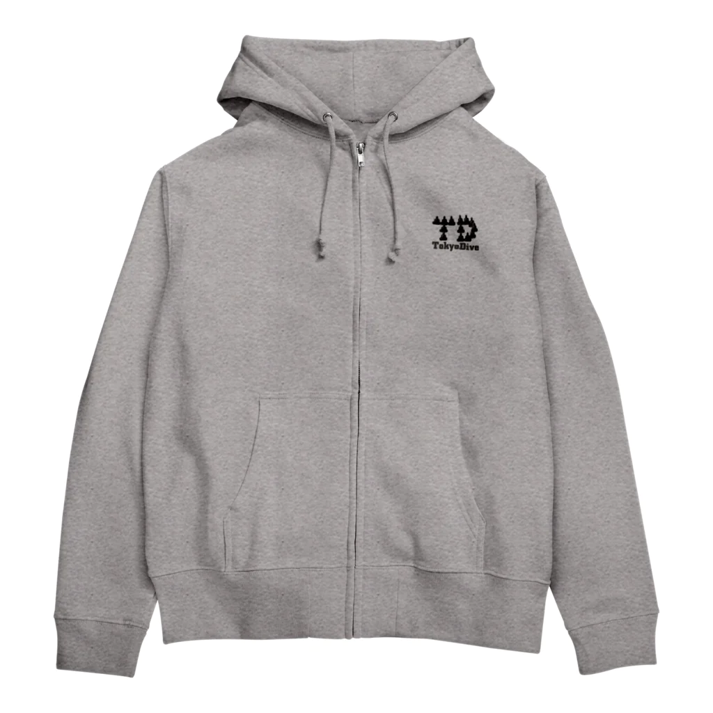 Tokyo Dive ⅡのTokyoDive2ロゴ Zip Hoodie