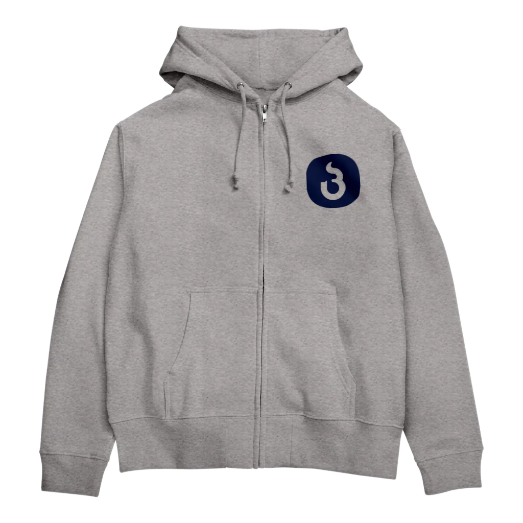 BuriBuri suzuriのLOGO 3000 Zip Hoodie