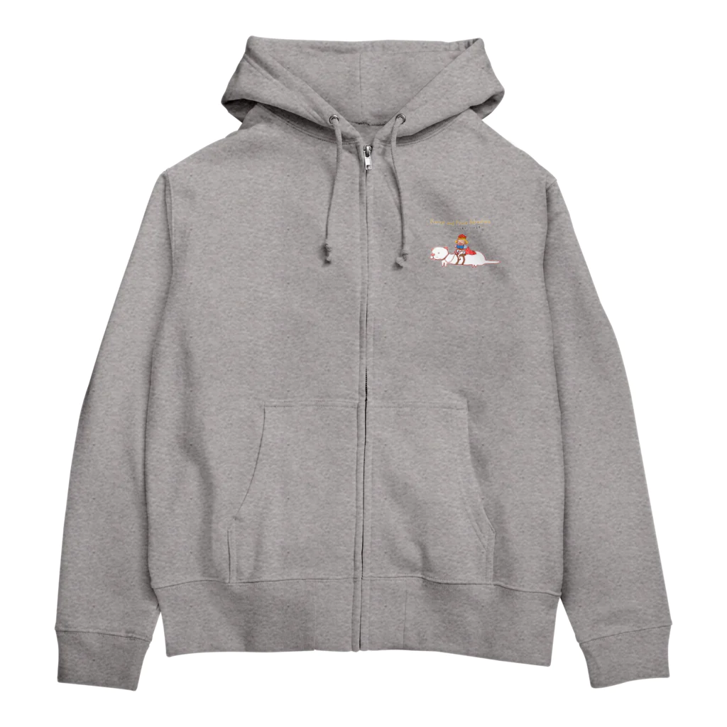 sasabayashi8のフェレットと幸せ王子 Zip Hoodie