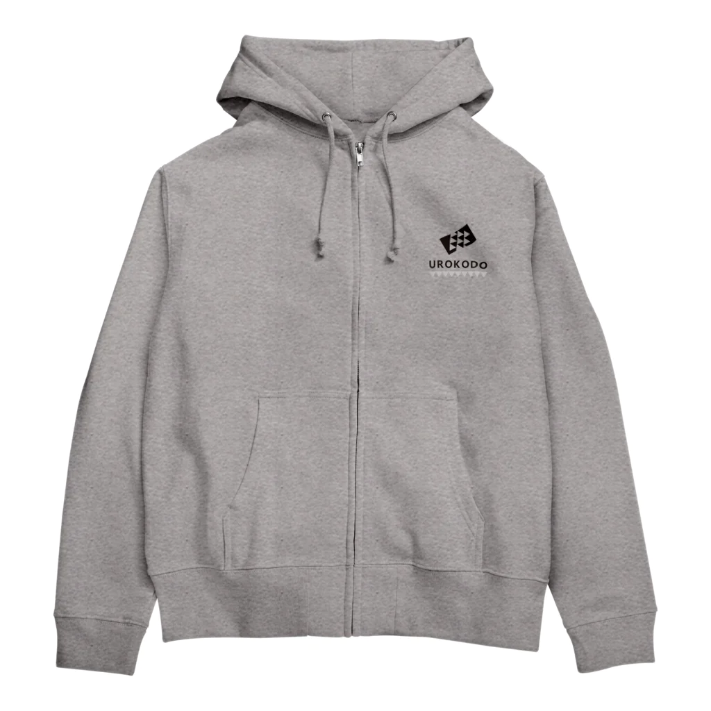 UROKODO Official Web Shopの黒ロゴ-ジップパーカー Zip Hoodie