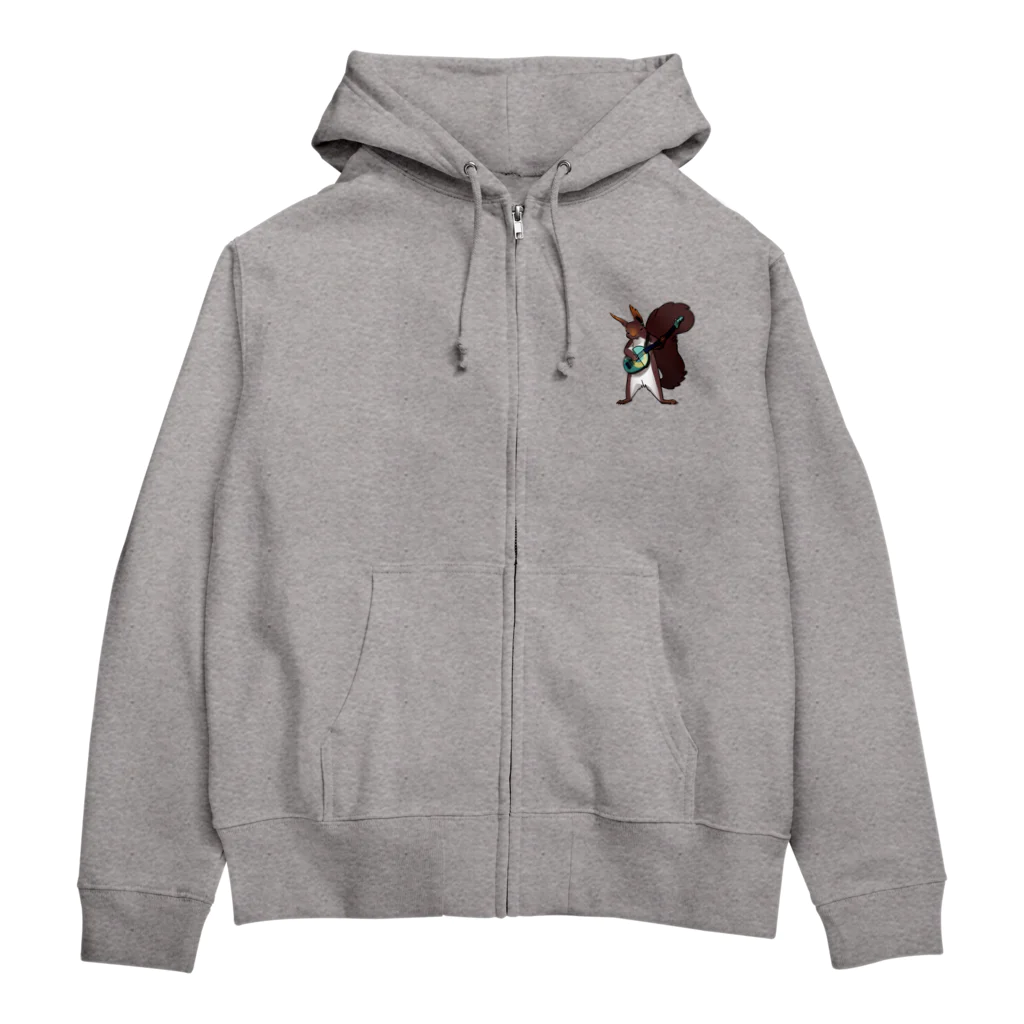 ねずりすSHOPのロックなキタリス Zip Hoodie