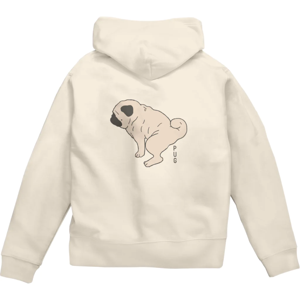 senorthepugの今日もがんばるパグ Zip Hoodie